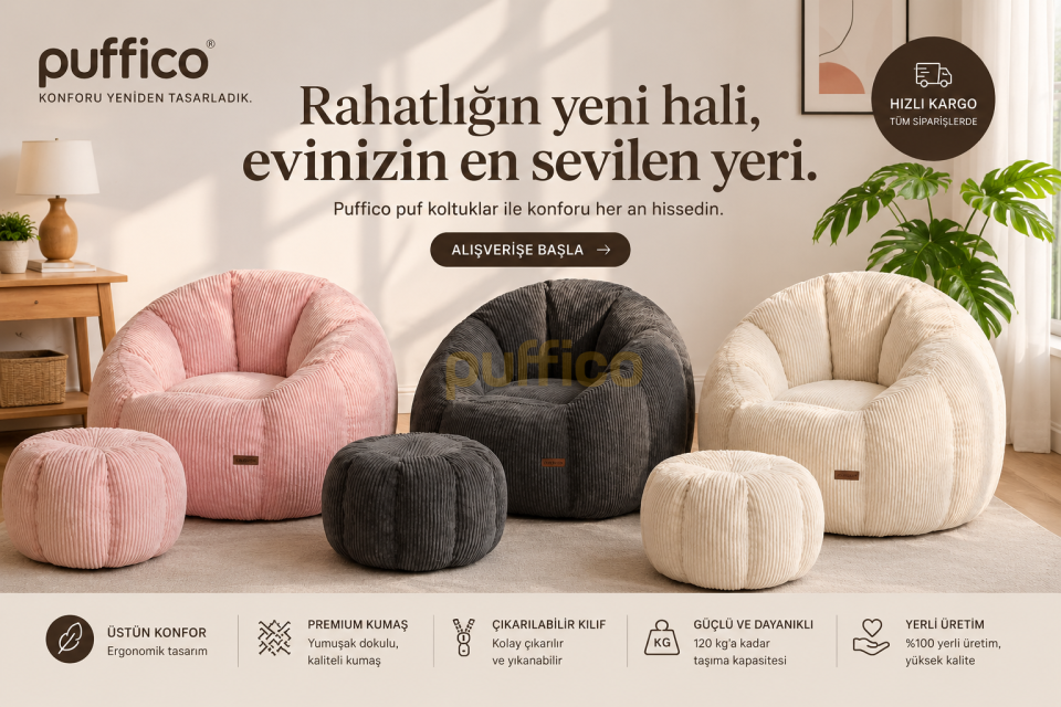 Ergonomik Yer Tipi TV Koltuğu – Yetişkin Armut Puf Berjer 105x80 cm | Modern Salon & Balkon Koltuğu